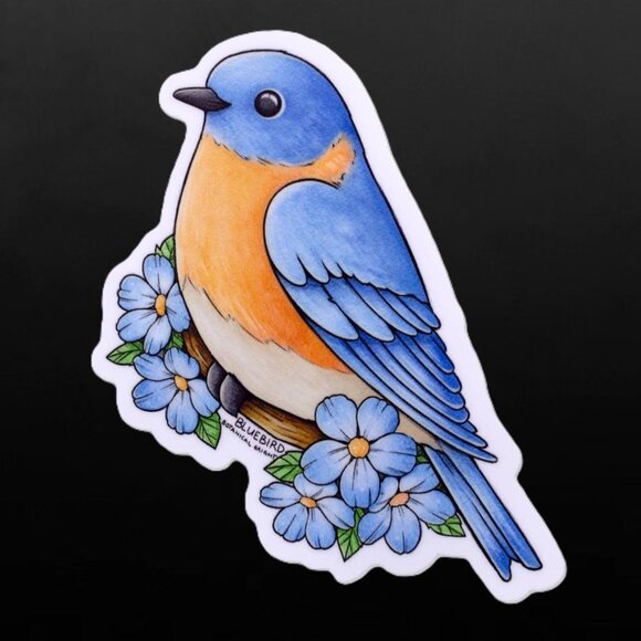3 for $15 - Bluebird Sticker - Waterproof Vinyl Bird & Nature Decal - Crafts - Picture 4 of 6